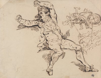 Studie eines schreienden Mannes von Thomas Rowlandson